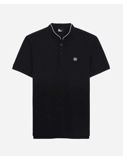 Polo Noir En Coton black / pink