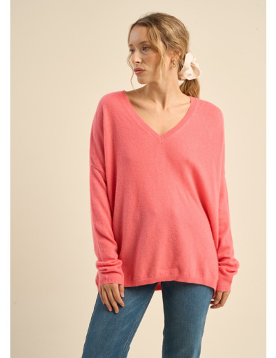 Pull en 100% cachemire à Col V