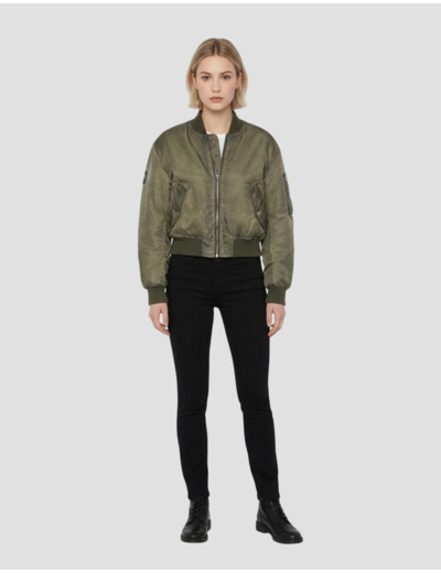Bomber lavé oversize
