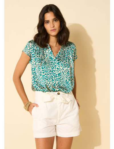 Short taille haute ceinturé