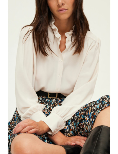 Chemise fluide à col montant - BRUNHILDE