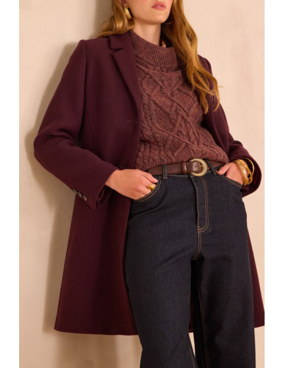 Manteau mi-long ANABELLE en laine