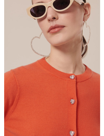 Gilet Gaëlle Corail en Laine