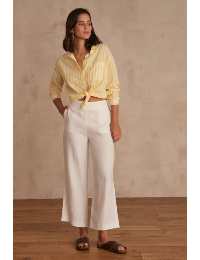 Pantalon droit en lin Pio