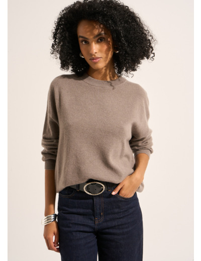 Pull col rond 100% cachemire