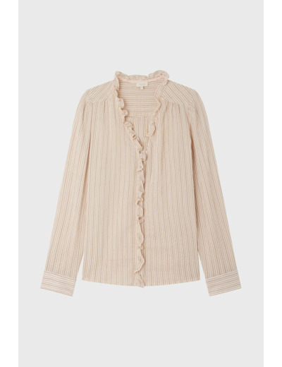 Chemise col V à volants ? CELINE