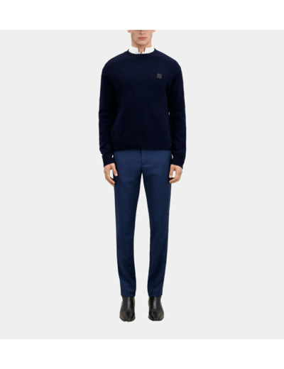 Pull Col Rond Avec Patch Canetille navy