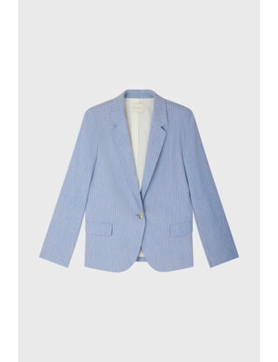 Veste rayée en lin mélangé - BRITT