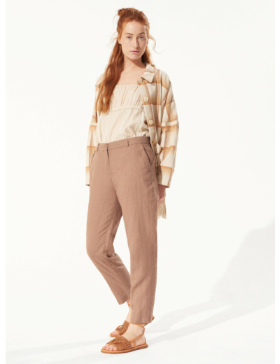 Pantalon droit chataigne