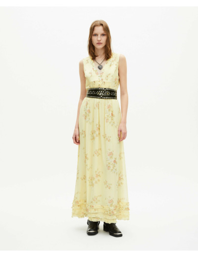 Robe longue sans manches yellow