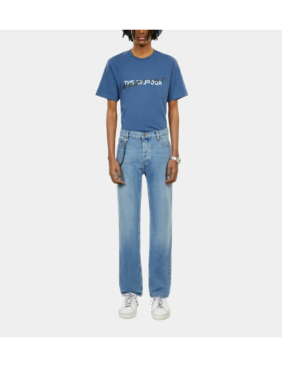 Jean straight bleu blue denim