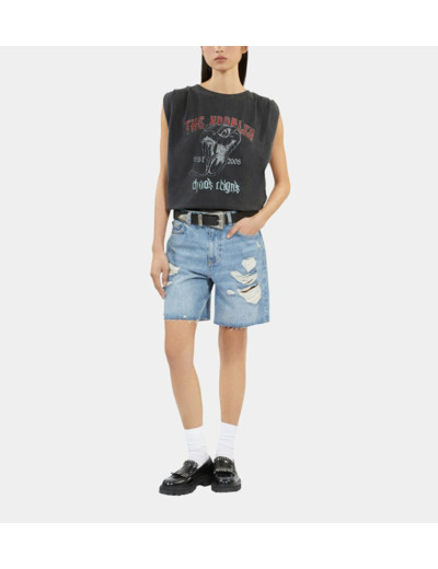Top Noir Avec Plissage black