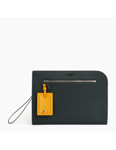 Pochette 13" Emile en cuir signature T