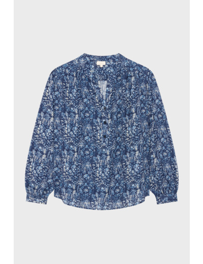 Blouse fluide imprimé végétal - AKINA