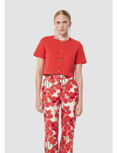 Gilet Glitter rouge en maille