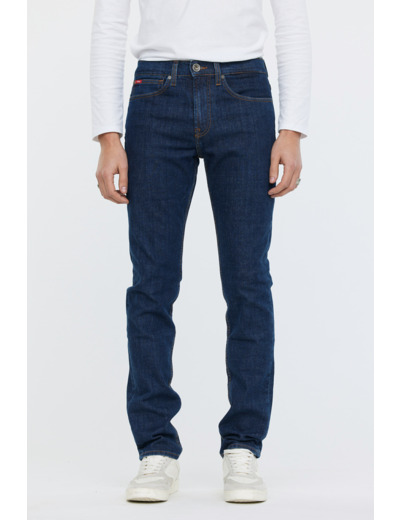 Pantalon straight fit, taille haute, jambe droite
