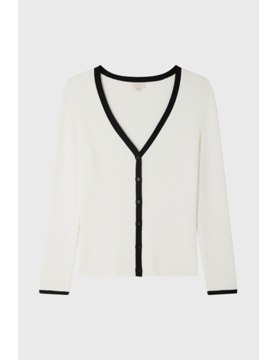 Gilet en maille côtelée - LUCIE