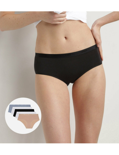 Lot de 5 boxers pour femme en coton stretch Les Pockets Ecodim