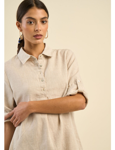 Robe courte en lin