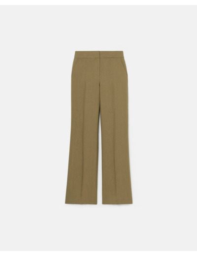 Pantalon Pervenche Kaki en Lin