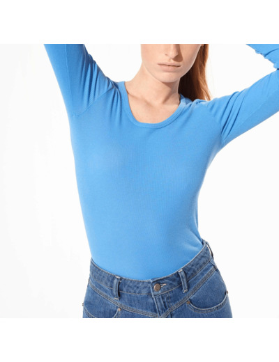 T-shirt nacre bleu