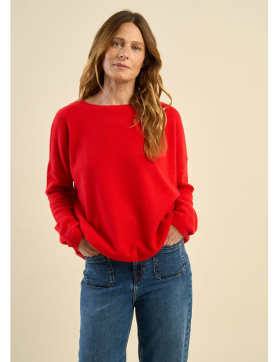 Pull col bateau 100% cachemire