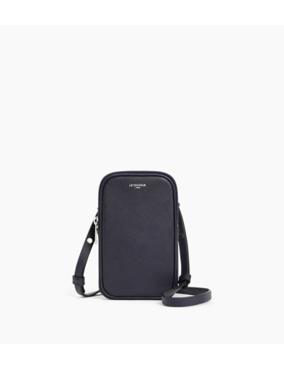 Etui téléphone en cuir grainé