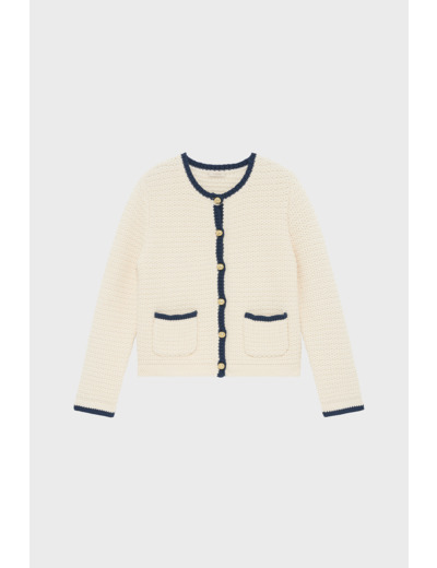 Gilet en maille à boutons dorés - JOVIE