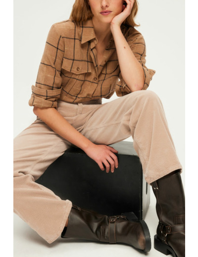 Chemise à carreaux et lurex - BEGONIE