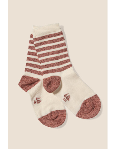 Chaussettes enfant avec rayures métallisées