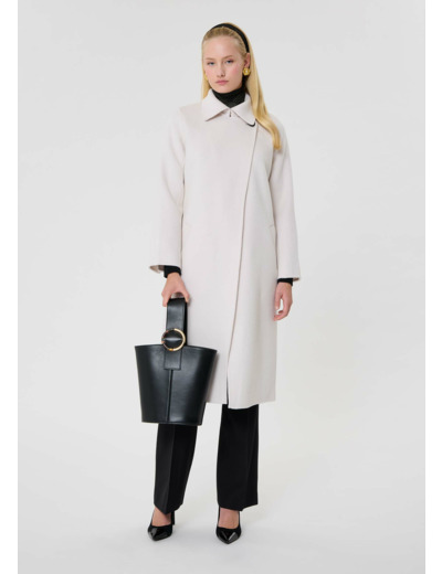 Manteau Mandy Craie en Laine
