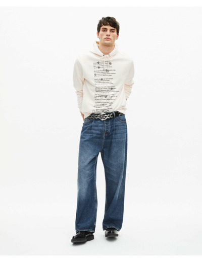 Sweatshirt a print ecru