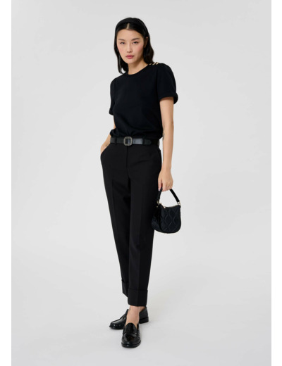 Pantalon Philippa Noir en Polyester Recyclé