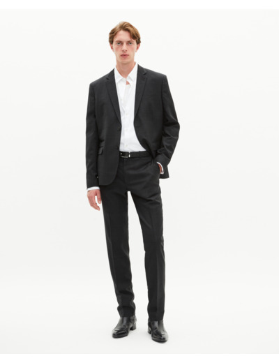 Veste de costume à carreaux en laine noir black
