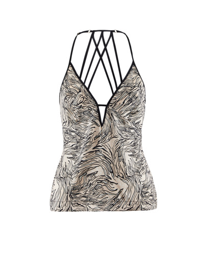 Top à fines bretelles Smocky Night