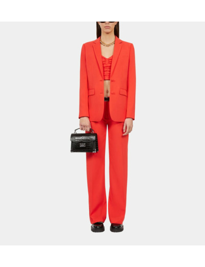 Veste Tailleur Rouge En Crêpe red