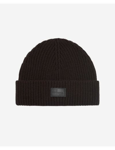 Bonnet à revers marron marron