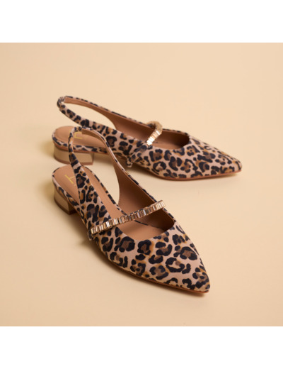Ballerine Femme Safran Leopard