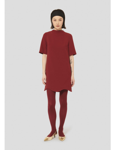 Robe Rayme Bordeaux en Polyester