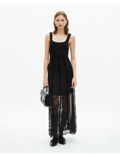 Robe longue a bretelles black