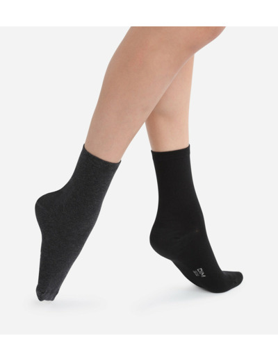 Lot de 2 paires anthracites et noires Femme