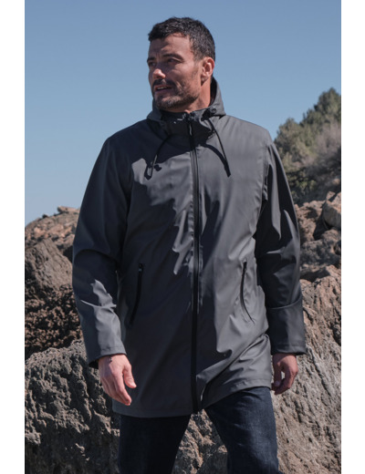 Ciré homme 3/4 zippé à capuche doublé polaire Jules