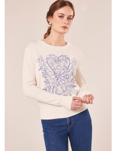 Pull Philae Ecru en Laine