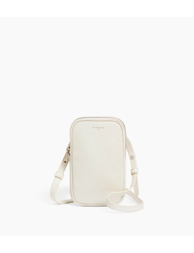 Etui téléphone en cuir grainé