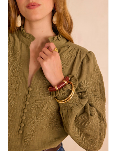 Blouse brodée MALIA en 100% coton
