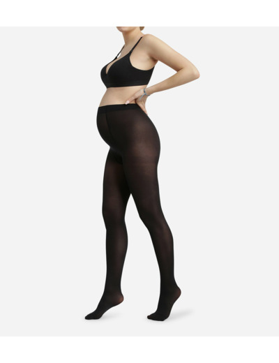 Collant de maternité opaque ceinture ultra extensible Dim Style Mama