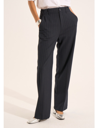 Pantalon de tailleur à rayures