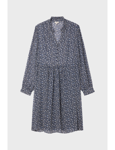 Robe courte imprimé floral bicolore - SHANA