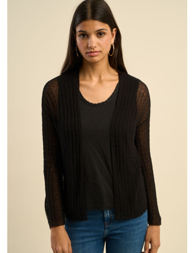 Gilet maille ajourée