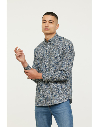 Chemise allover avec poche et broderie poitrine